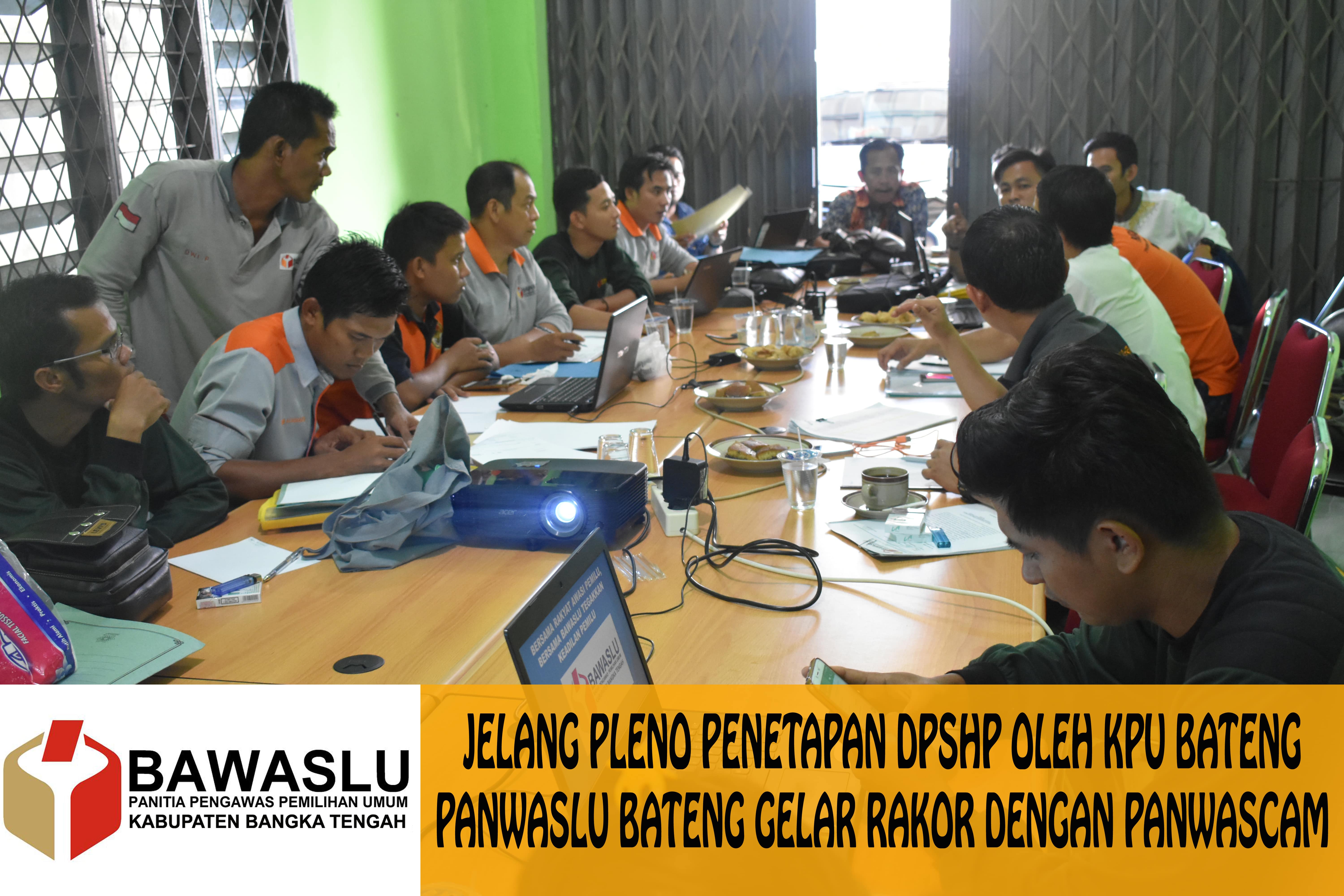 JELANG PLENO PENETAPAN DPSHP OLEH KPU BATENG, PANWASLU BATENG RAKOR DENGAN PANWASCAM