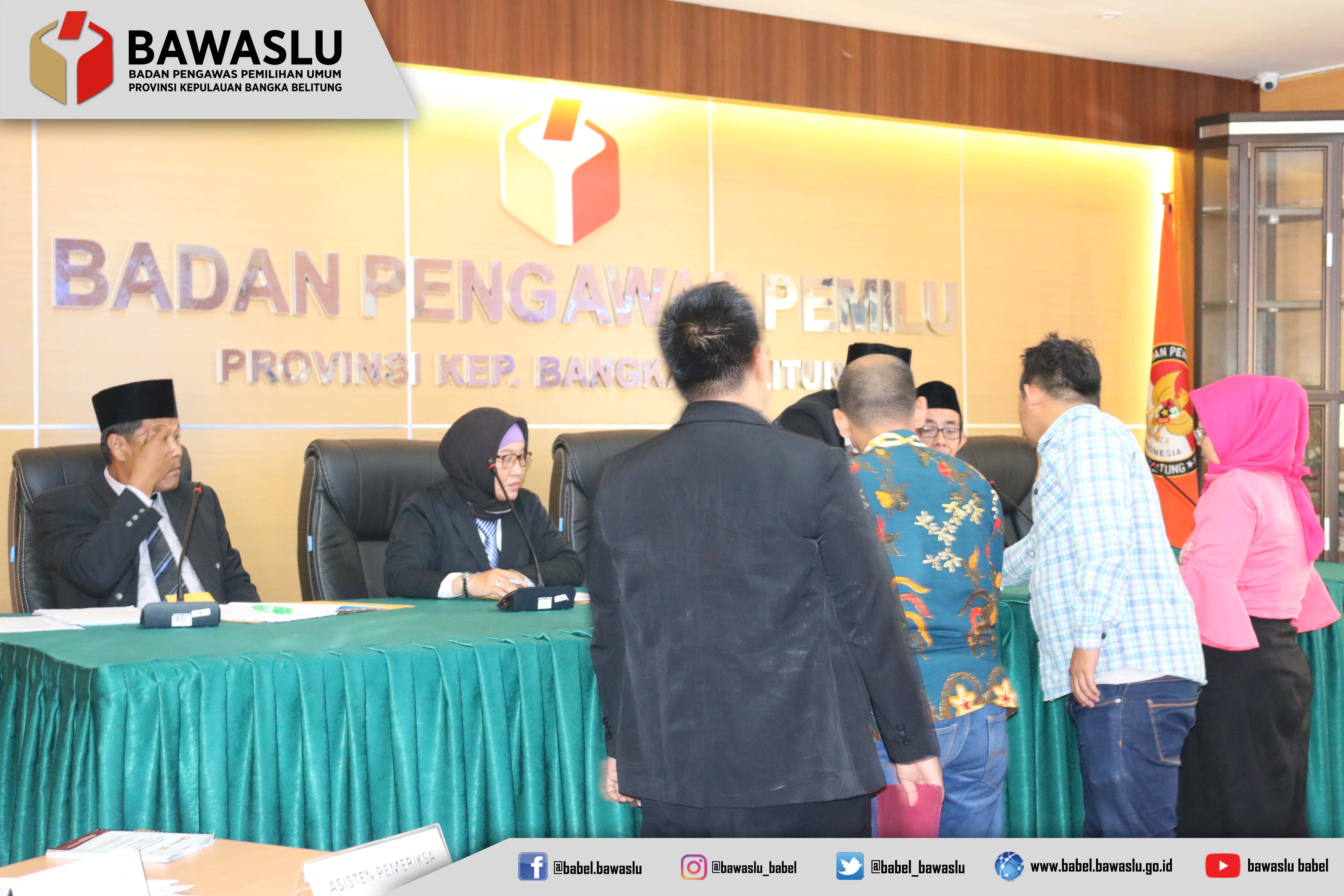 AGENDA PEMBUKTIAN : SAKSI PELAPOR DAN SAKSI UNDANGAN BAWASLU JADI POKOK BAHASAN SIDANG DUGAAN PELANGGARAN ADMINISTRATIF