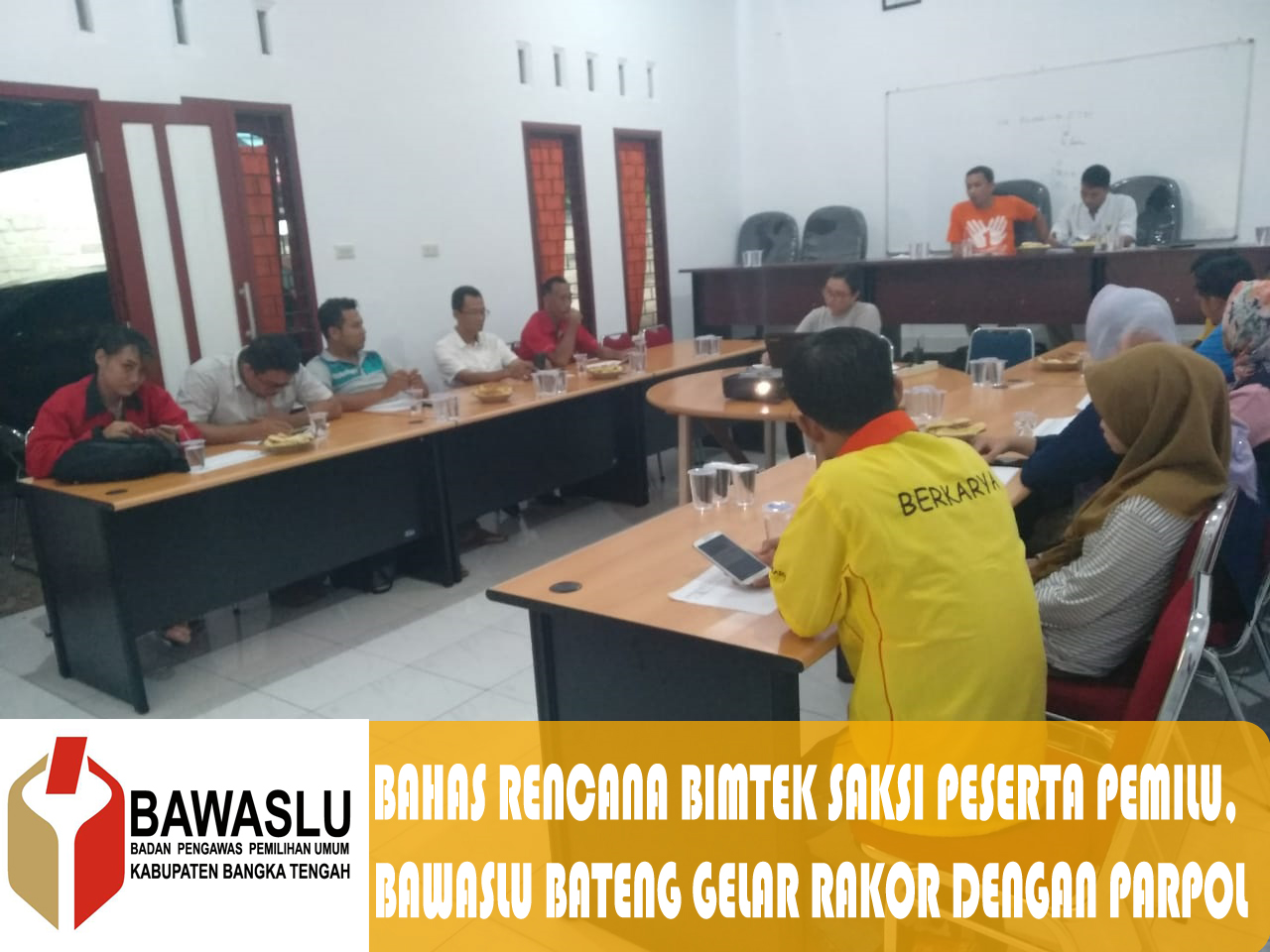 BAHAS RENCANA BIMTEK SAKSI PESERTA PEMILU, BAWASLU BATENG GELAR RAKOR DENGAN PARPOL