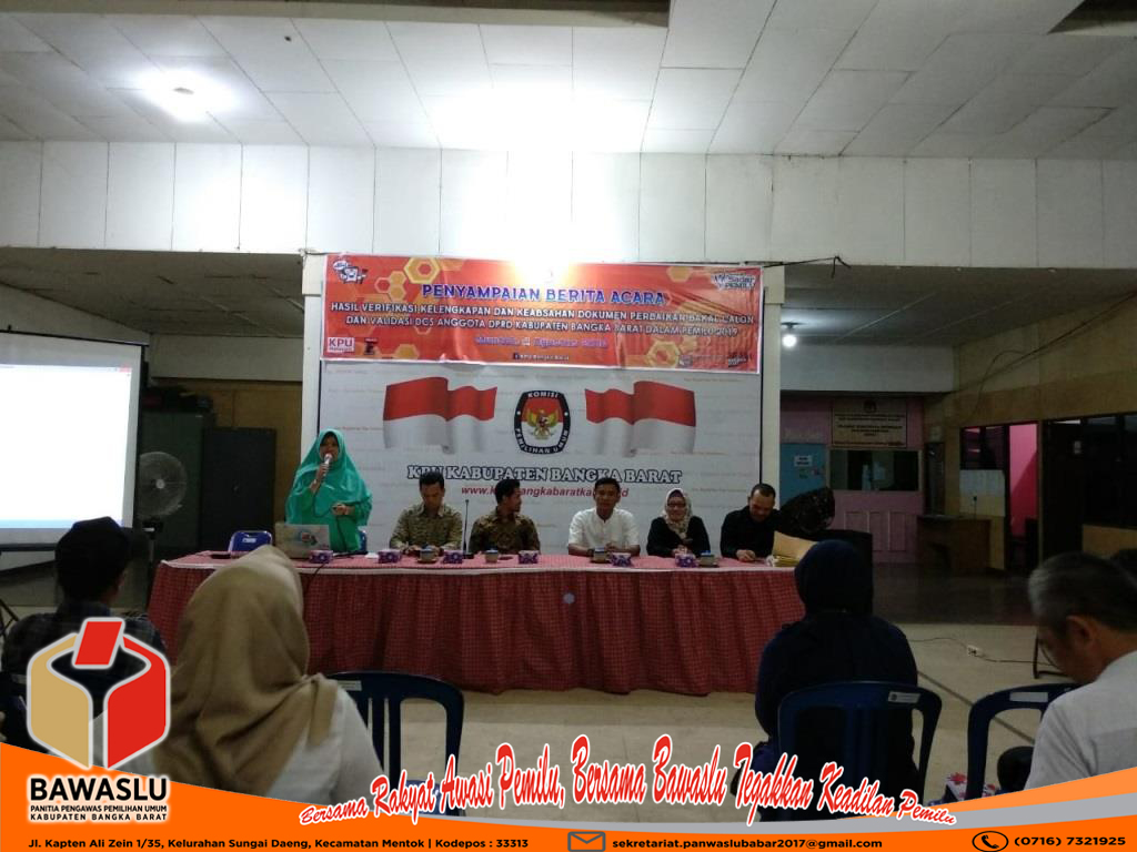 13 BACALEG DINYATAKAN TIDAK MEMENUHI SYARAT DALAM PEMILU 2019 OLEH KPU BANGKA BARAT