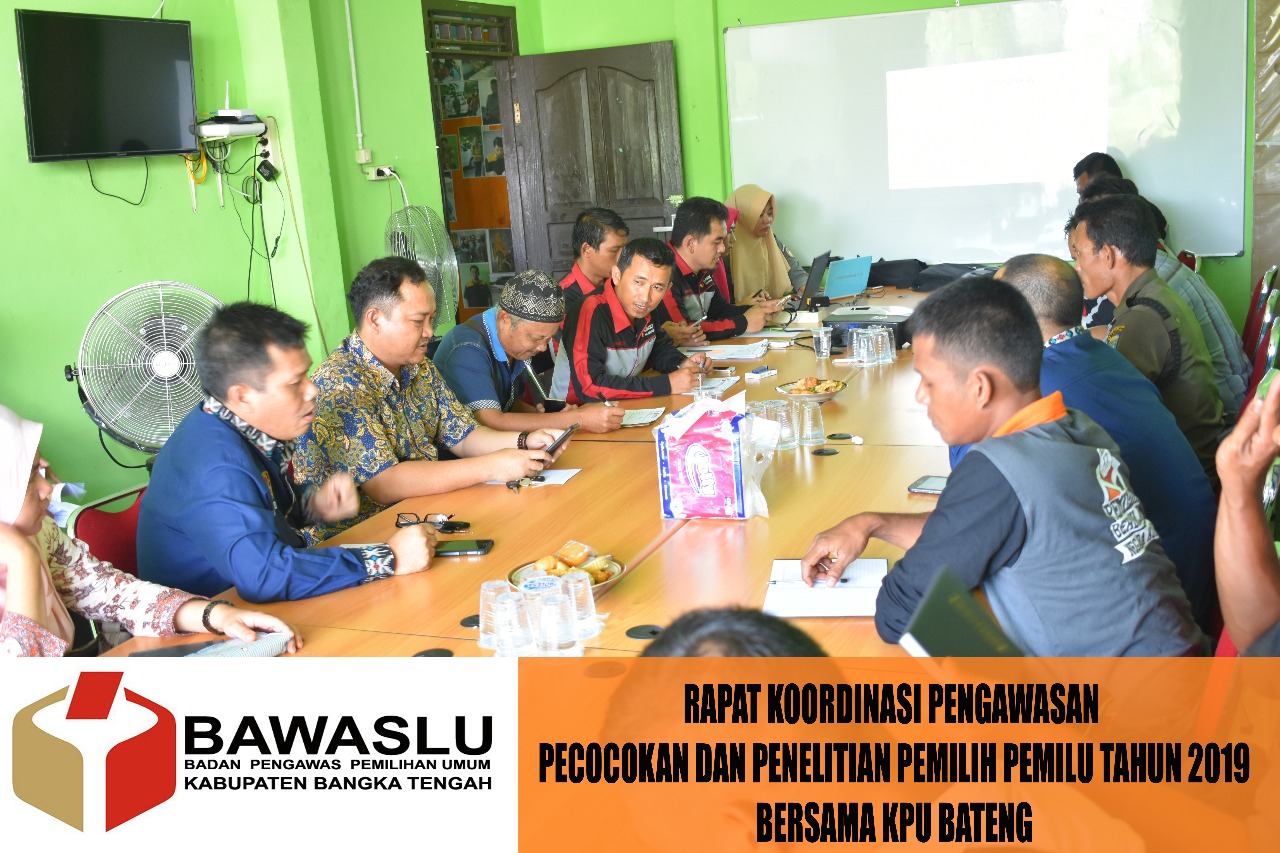 TINDAKLANJUTI HASIL PENGAWASAN COKLIT, PANWASLU BATENG GELAR RAKOR BERSAMA KPU BATENG