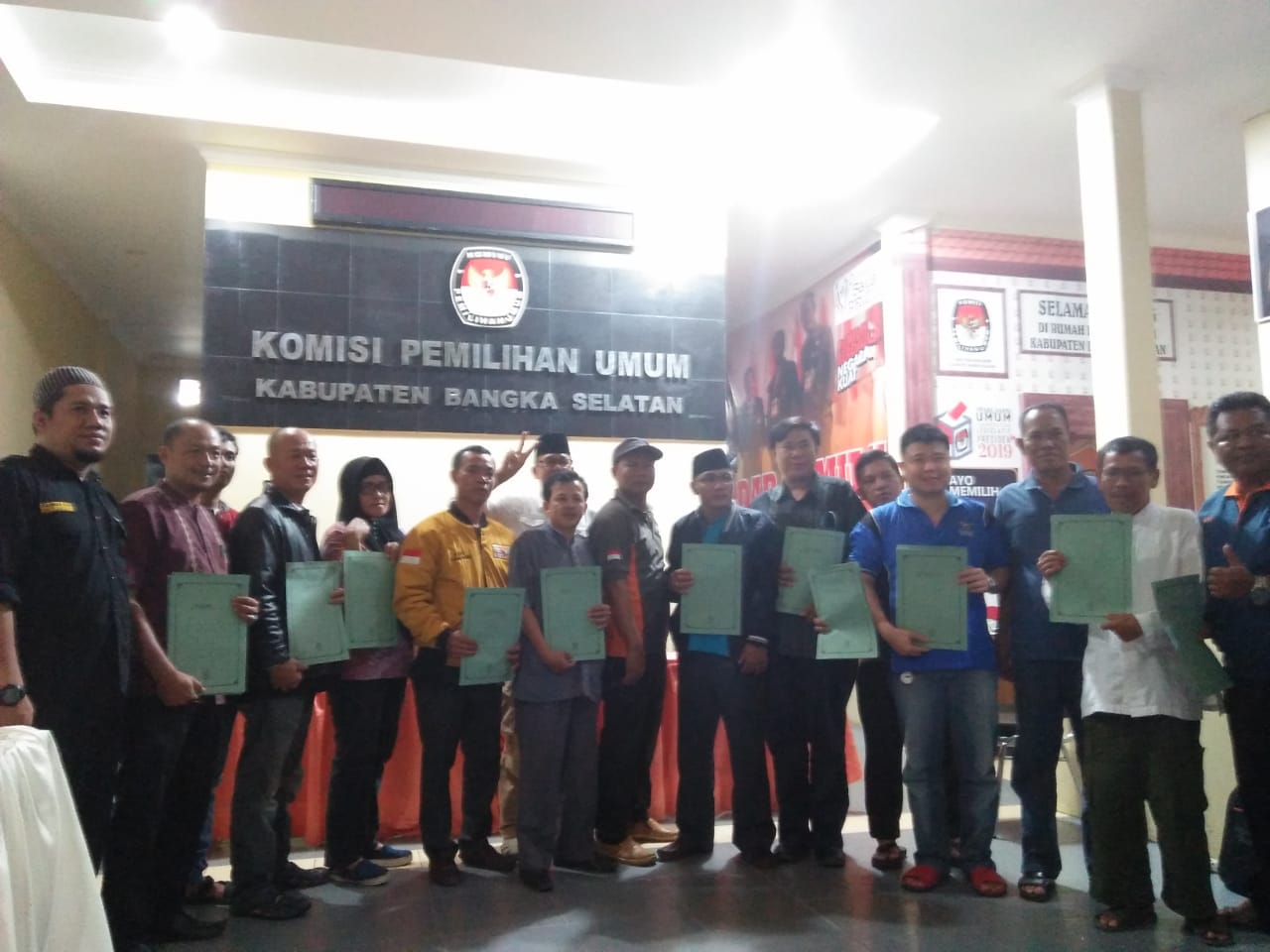 KPU KABUPATEN BANGKA SELATAN TETAPKAN 308 BACALEG PEMILU TAHUN 2019
