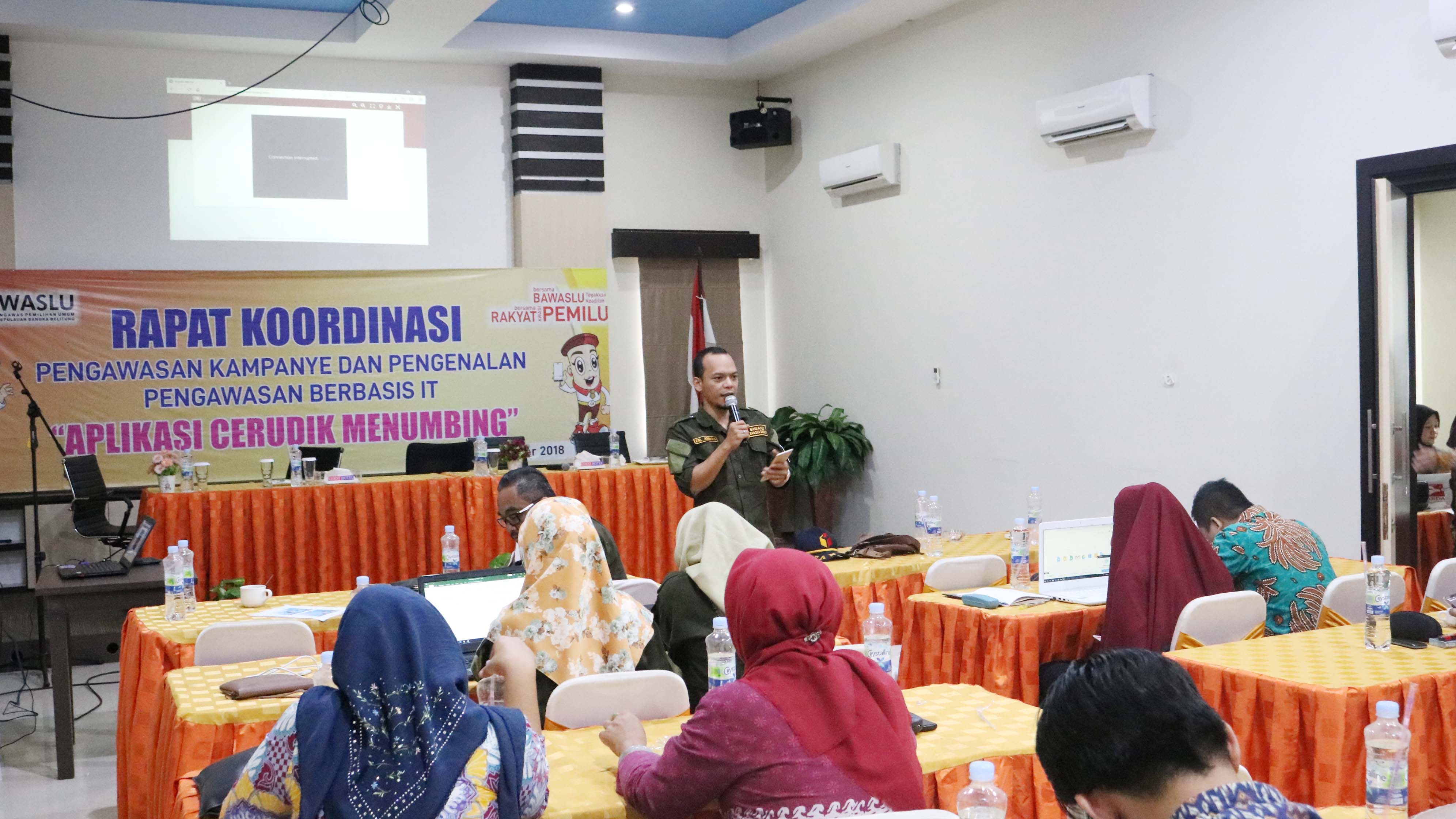 BAWASLU BANGKA BARAT KENALKAN APLIKASI PENGAWASAN â€œCERUDIK MENUMBINGâ€