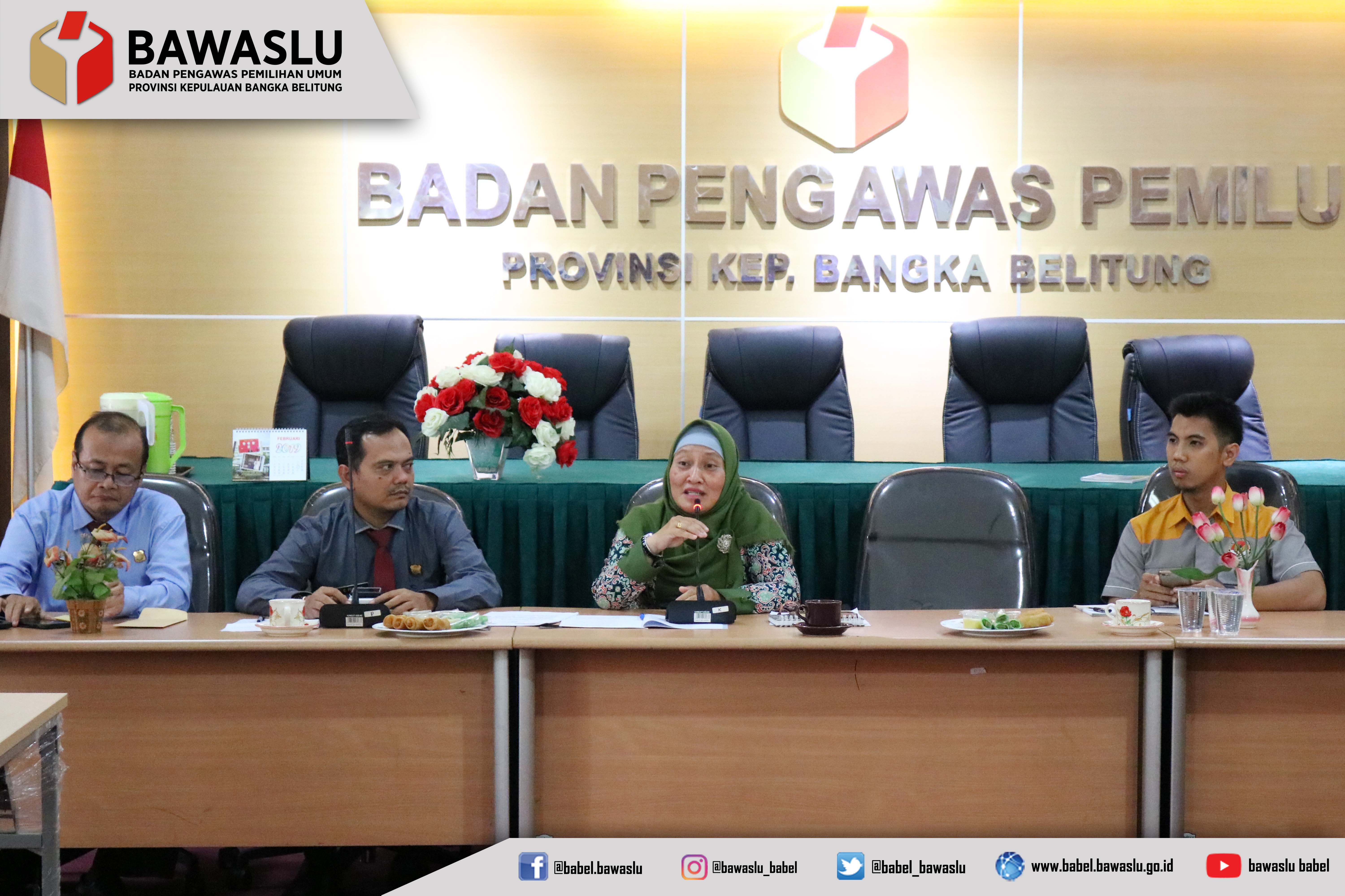 TINGKATKAN UPAYA PENDAMPINGAN HUKUM, BAWASLU BABEL KOORDINASI DENGAN KEJATI BABEL