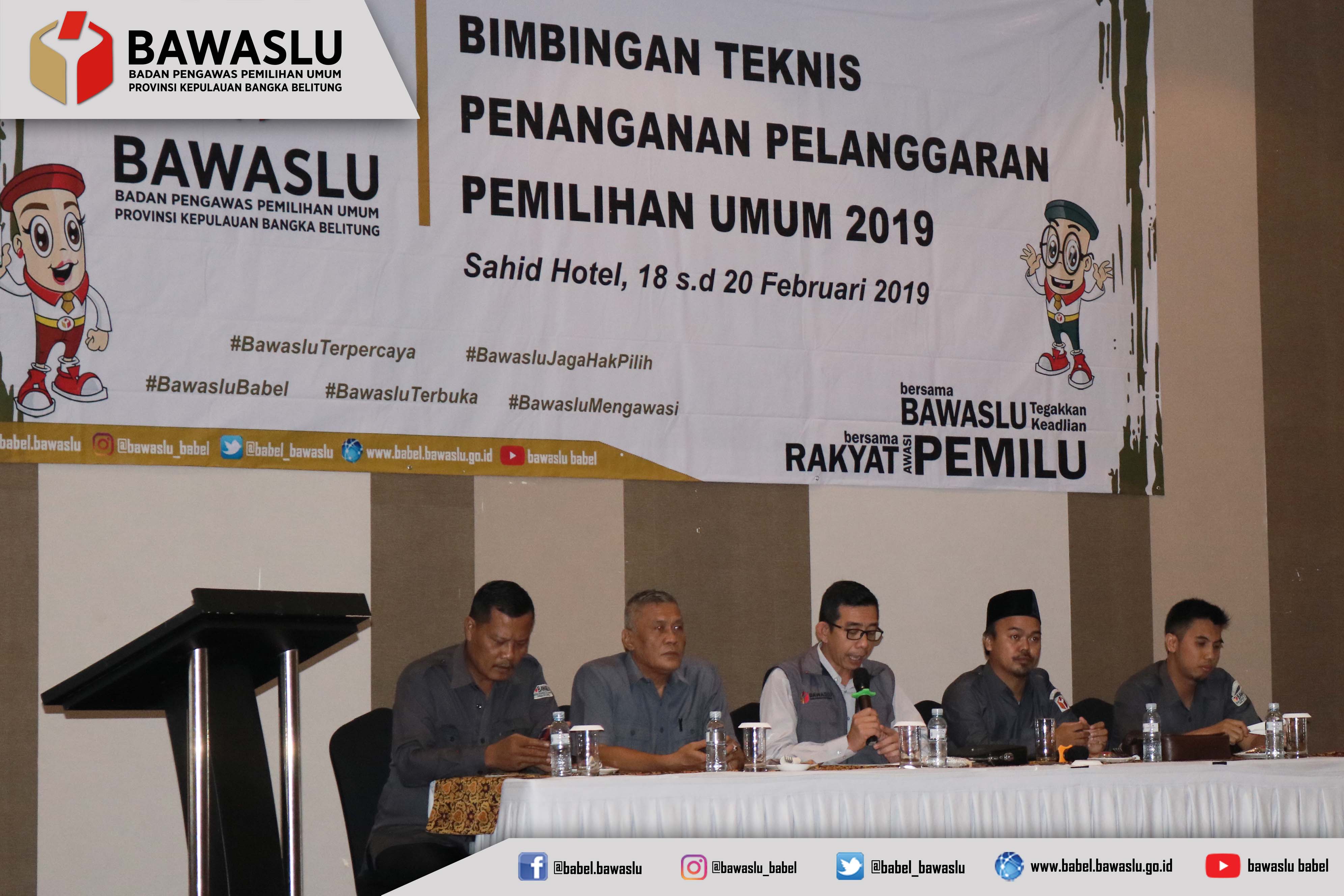 BAWASLU BABEL GELAR BIMTEK PENANGANAN PELANGGARAN PEMILU