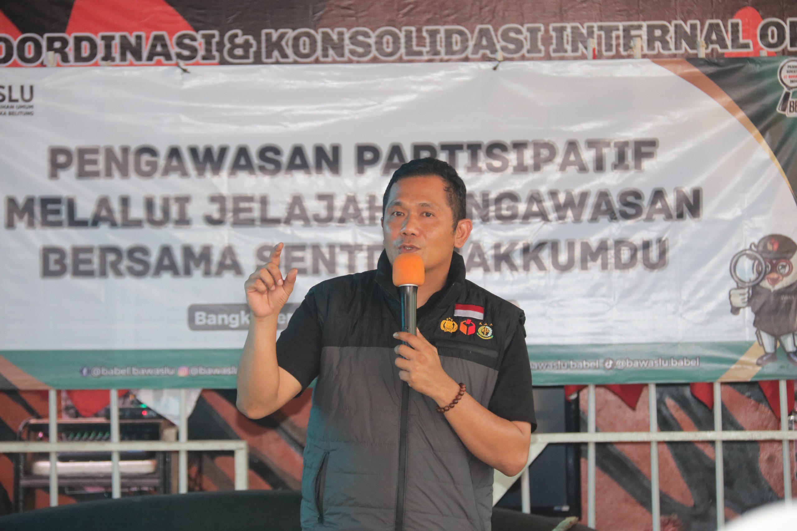 Jelajah Pengawasan, Bawaslu Babel dengan Sentra Gakkumdu Ajak Masyarakat Berpartisipasi Awasi Pemilihan