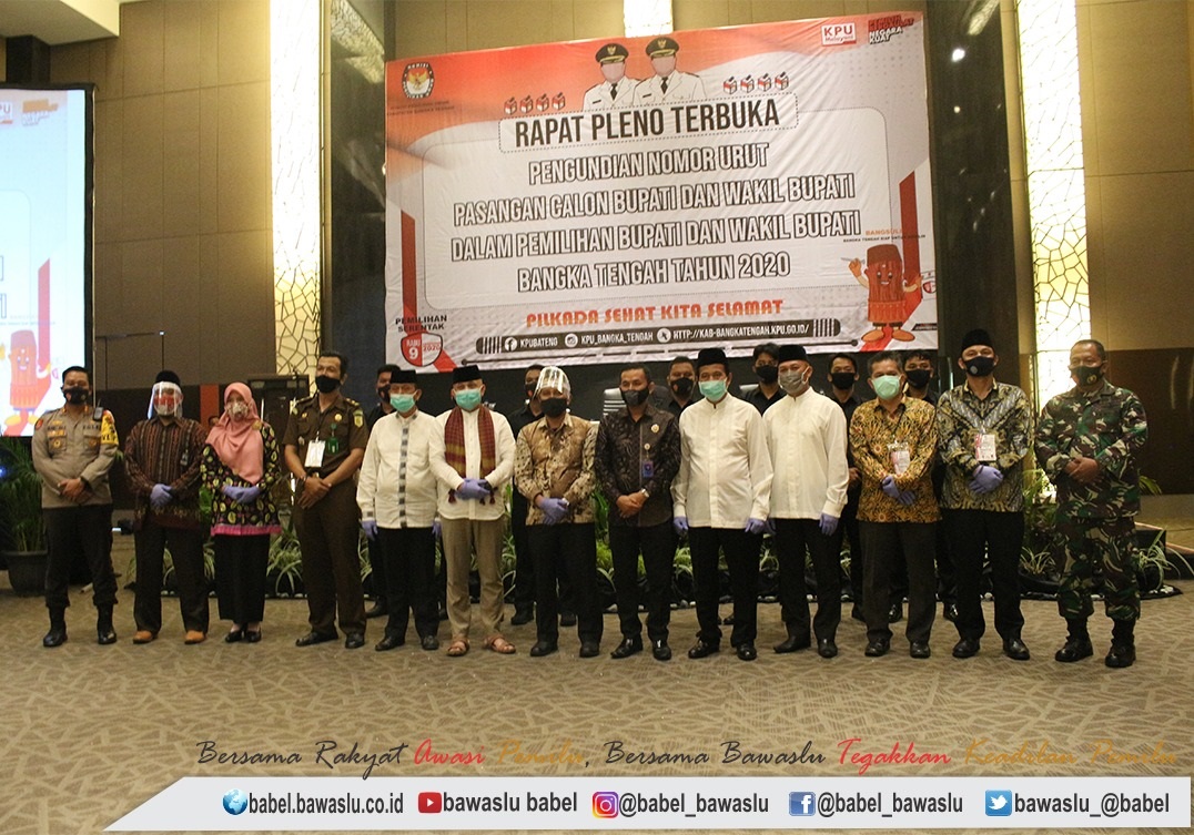 Rapat Pleno Terbuka Pengundian Nomor Urut Paslon Bateng, KPU Resmi Laksanakan.