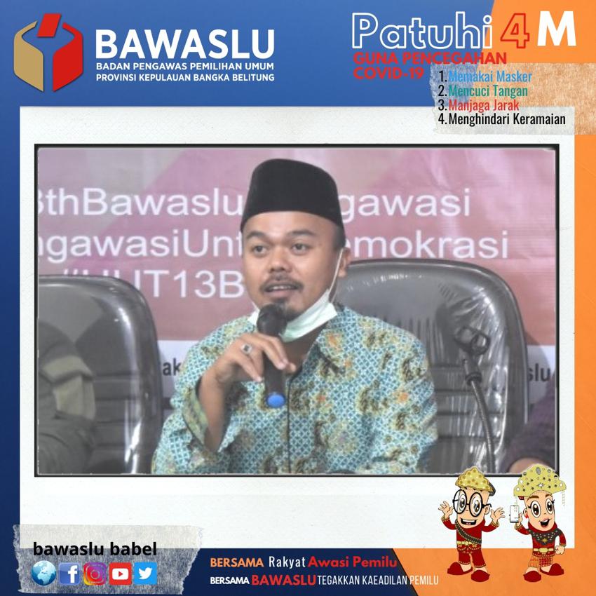 Meski Tanpa Tahapan Pemilu, Jafri Ingatkan Jajaran Bawaslu Babel Jaga Ritme Bekerja