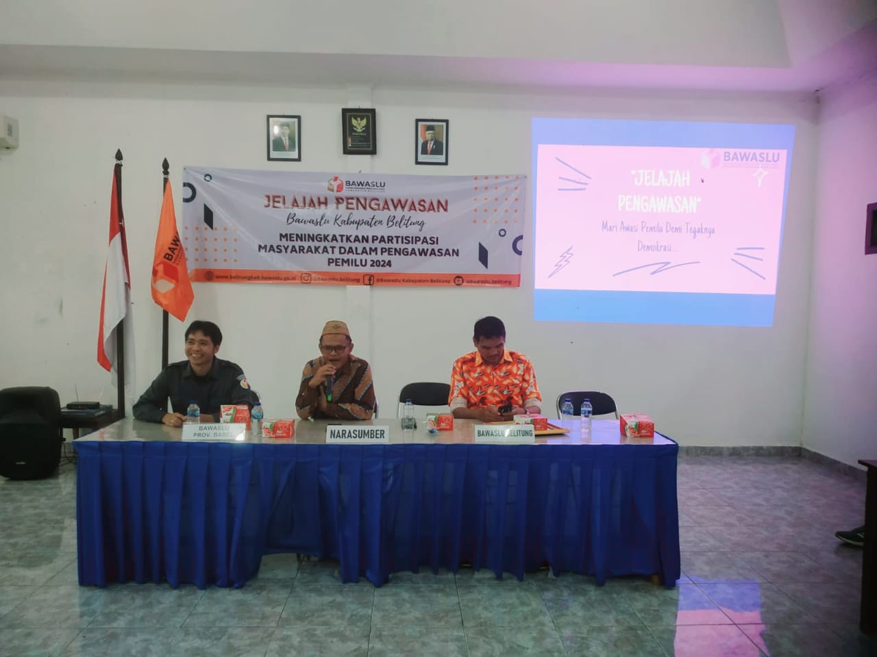 Hadiri Jelajah Pengawasan, Sahirin Ajak Mahasiswa dan Pelajar di Belitung Tolak Politik Uang