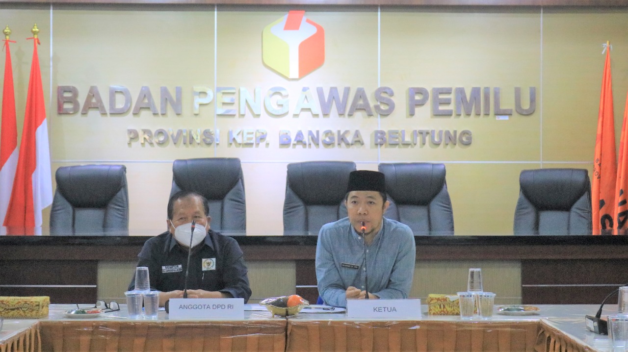 Terima Kunjungan Kerja Anggota DPD RI, Bawaslu Babel Paparkan Kesiapan Sambut Pemilu 2024