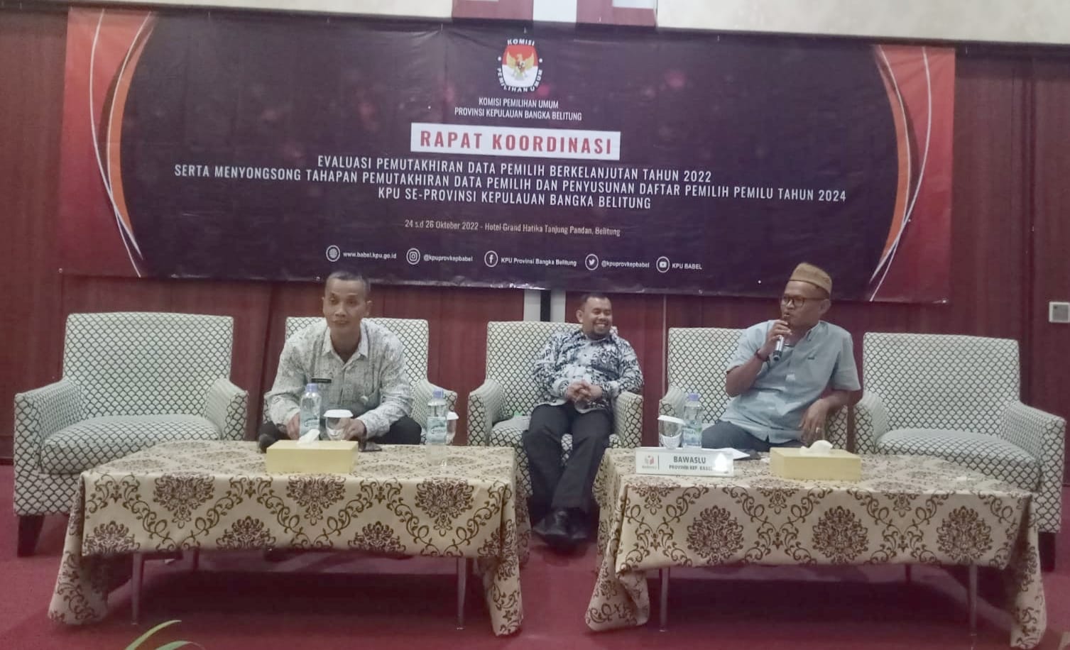 Anggota Bawaslu Babel Jadi Narasumber di Rakor KPU, Paparkan Mekanisme Pengawasan Daftar Pemilih