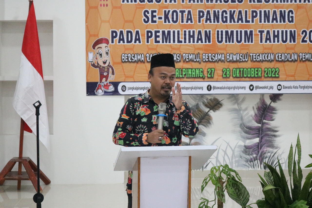 21 Anggota Panwaslu Kecamatan Kota Pangkalpinang Resmi dilantik.