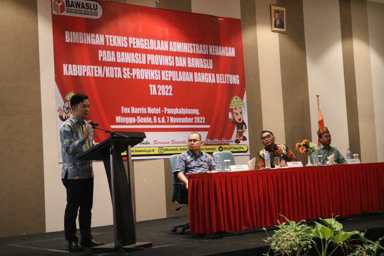 Bawaslu Babel Gelar Bimtek Pengelolaan Administrasi Keuangan, EM Osykar Sebut Ini Langkah Transparan, Professional dan Akuntabel Lembaga