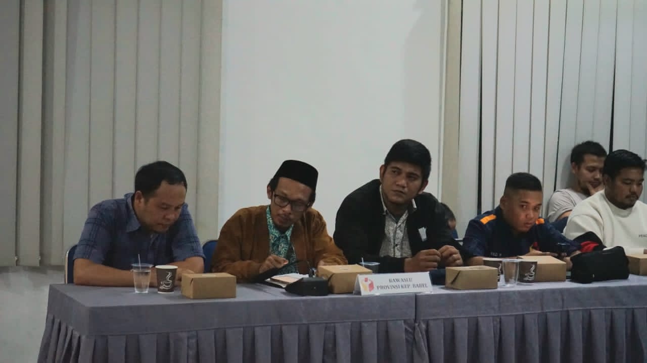 Bawaslu Babel Cermati Pelaksanaan Rapat Pleno Penentuan Nomor Urut Sampel Balon DPD RI