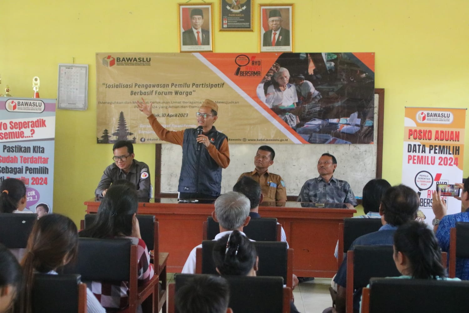 Sosialisasi Pengawasan Partisipatif ke Warga Bali di Belitung, Sahirin Minta Jaga Kerukunan Beragama