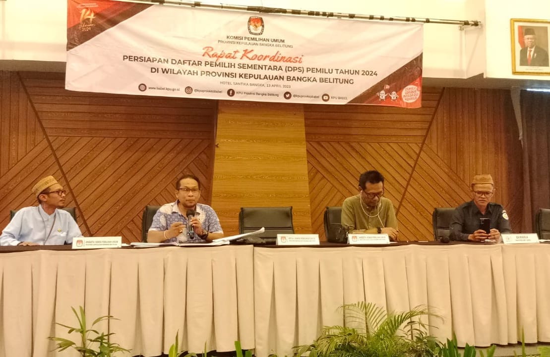 Bawaslu Babel Sampaikan Beberapa Catatan Hasil Pengawasan pada Rakor Persiapan Rekapitulasi DPS Babel pada Pemilu 2024