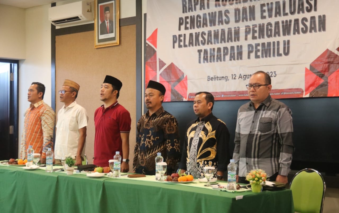 Bawaslu Babel Koordinasikan SDM Pengawas dan Evaluasi Pelaksanaan Pengawasan Tahapan Pemilu