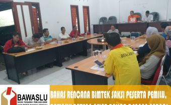 BAHAS RENCANA BIMTEK SAKSI PESERTA PEMILU, BAWASLU BATENG GELAR RAKOR DENGAN PARPOL