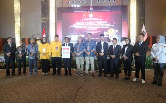 Bawaslu Babel Hadiri Penetapan Nomor Urut Pasangan Calon Gubernur dan Wakil Gubernur