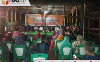 MENJELANG PELAKSANAAN PEMILU 2019, BAWASLU BABEL SAMBANGI MASYARAKAT TANAH BAWAH