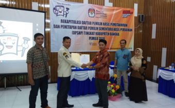 PANWAS KABUPATEN BANGKA MENGAWASI RAPAT PLENO YANG DIADAKAN OLEH KPUD BANGKA