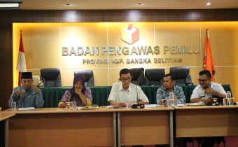 JELANG PEMILU 2019, BAWASLU BABEL BAHAS MOU BERSAMA KPU, KPID, KPAD DAN KIP