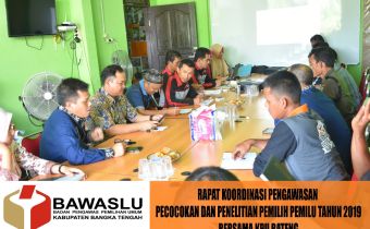 TINDAKLANJUTI HASIL PENGAWASAN COKLIT, PANWASLU BATENG GELAR RAKOR BERSAMA KPU BATENG