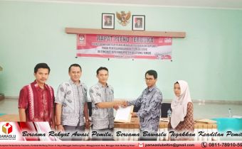 PENGAWASAN RAPAT PLENO TERBUKA PENETAPAN DAFTAR PEMILIH SEMENTARA HASIL PERBAIKAN (DPSHP) TINGKAT KPU KABUPATEN BELITUNG TIMUR