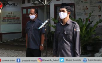 Anggota Bawaslu Babel Mengarahkan Jajaran Sekretariat Untuk Tidak Lalai Terapkan Protokol Kesehatan Pencegahan Covid-19