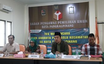 Ketua Bawaslu Babel Berharap Panwascam Terpilih, Komitmen, Berintegritas dan Berkontribusi bagi Lembaga
