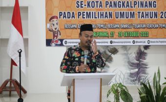 21 Anggota Panwaslu Kecamatan Kota Pangkalpinang Resmi dilantik.