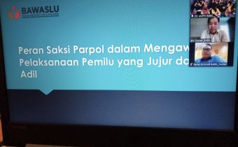 Ketua Bawaslu Babel Jelaskan Pentingnya Peran Saksi dalam Pemilu Kepada DPD Partai Golkar Babel