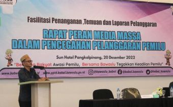 Bawaslu Babel Ajak Media Cegah Pelanggaran Pemilu